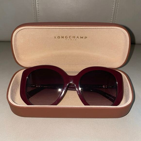 Authentic Designer Longchamp LO601S Two-Tone Retro Butterfly Sunglasses w/ Case main image 9
